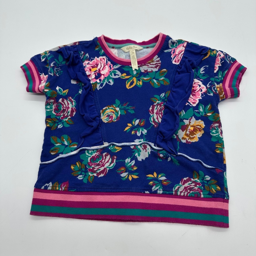 Matilda Jane PASSING NOTES Top 6 Floral Ruffle French Terry Moments With You